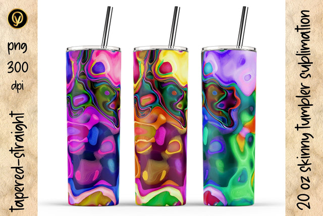 20 Oz Skinny Tumbler Abstract Geometric Sublimation Sublimation oyonnidesign 
