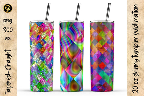 20 Oz Skinny Tumbler Abstract Geometric Sublimation Sublimation oyonnidesign 