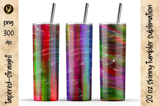 20 Oz Skinny Tumbler Abstract Glossy Sublimation Design Pack Sublimation oyonnidesign 