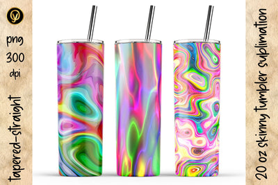 20 Oz Skinny Tumbler Abstract Liquid Sublimation Design Pack Sublimation oyonnidesign 