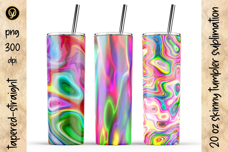 20 Oz Skinny Tumbler Abstract Liquid Sublimation Design Pack Sublimation oyonnidesign 