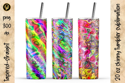 20 Oz Skinny Tumbler Abstract Liquid Sublimation Design Pack Sublimation oyonnidesign 