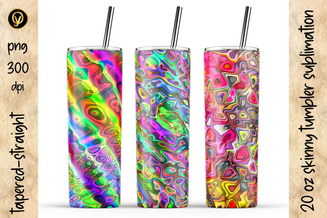 20 Oz Skinny Tumbler Abstract Liquid Sublimation Design Pack Sublimation oyonnidesign 