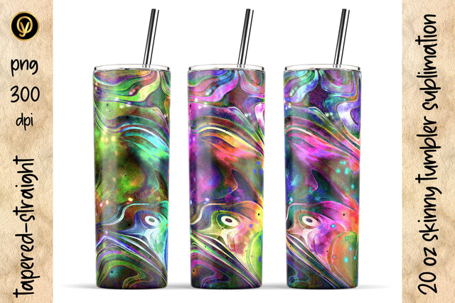 20 Oz Skinny Tumbler Abstract Liquid Sublimation Sublimation oyonnidesign 