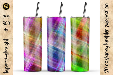 20 Oz Skinny Tumbler Abstract Plaid Sublimation Design Pack Sublimation oyonnidesign 