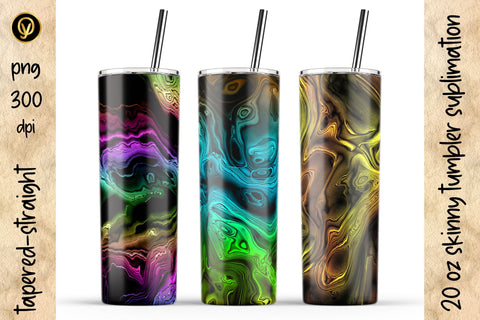20 Oz Skinny Tumbler Abstract Sublimation Design Pack Sublimation oyonnidesign 