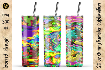 20 Oz Skinny Tumbler Abstract Sublimation Design Pack Sublimation oyonnidesign 