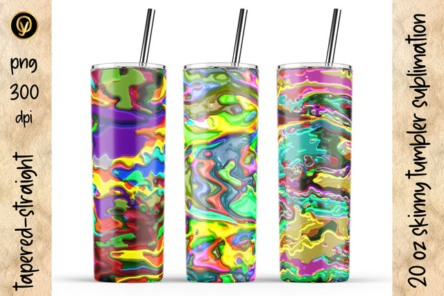 20 Oz Skinny Tumbler Abstract Sublimation Design Pack Sublimation oyonnidesign 