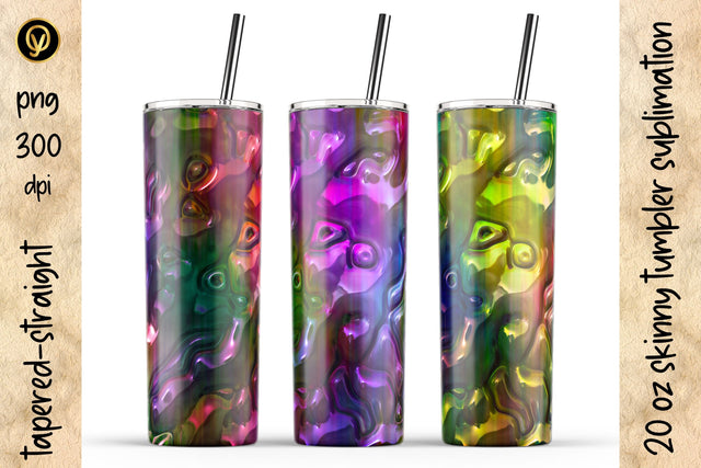 20 Oz Skinny Tumbler Abstract Sublimation Design Pack Sublimation oyonnidesign 