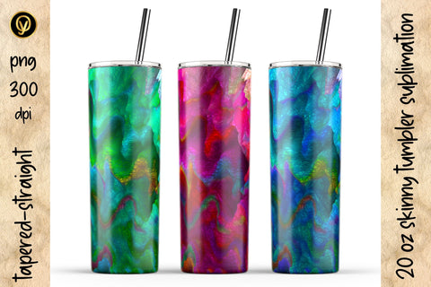 20 Oz Skinny Tumbler Abstract Texture Sublimation Design Pack Sublimation oyonnidesign 