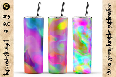 20 Oz Skinny Tumbler Abstract Watercolor Gradient Sublimation Sublimation oyonnidesign 