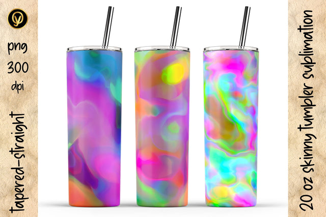 20 Oz Skinny Tumbler Abstract Watercolor Gradient Sublimation Sublimation oyonnidesign 