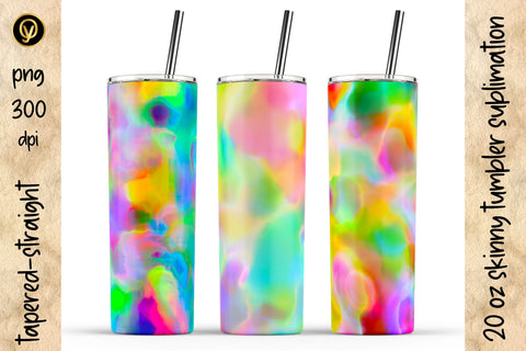 20 Oz Skinny Tumbler Abstract Watercolor Gradient Sublimation Sublimation oyonnidesign 