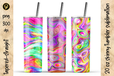 20 Oz Skinny Tumbler Abstract Watercolor Liquid Sublimation Sublimation oyonnidesign 