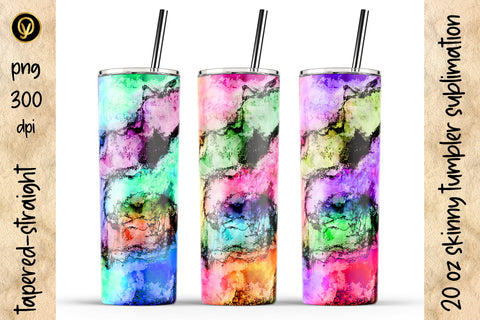 20 Oz Skinny Tumbler Abstract Watercolor Sublimation Design Pack Sublimation oyonnidesign 