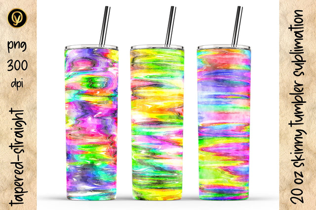 20 Oz Skinny Tumbler Abstract Watercolor Sublimation Design Pack Sublimation oyonnidesign 