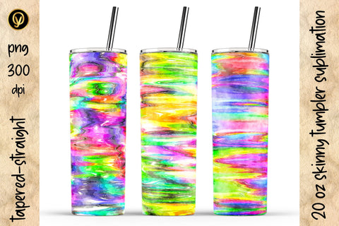 20 Oz Skinny Tumbler Abstract Watercolor Sublimation Design Pack Sublimation oyonnidesign 