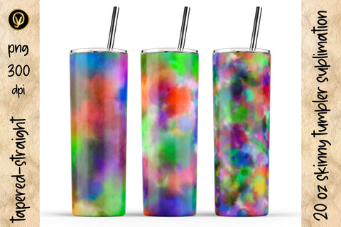20 Oz Skinny Tumbler Abstract Watercolor Sublimation Design Pack Sublimation oyonnidesign 