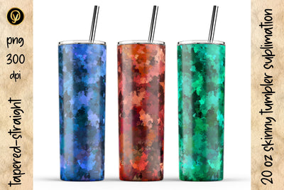 20 Oz Skinny Tumbler Abstract Watercolor Sublimation Sublimation oyonnidesign 