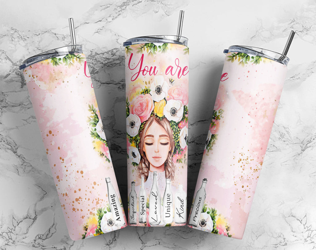 20 oz Skinny Tumbler Black Girl Magic Motivation Sublimation Design ...