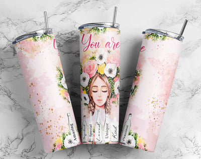 20 oz Skinny Tumbler Black Girl Magic Motivation Sublimation Design, Afro American Women Gift, tumbler PNG Sublimation CaldwellArt 