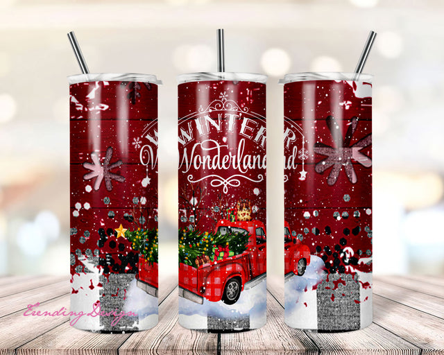 20 Oz skinny tumbler christmas winter wrap tapered straight template digital download sublimation graphics instant download Sublimation TrendingDesign 
