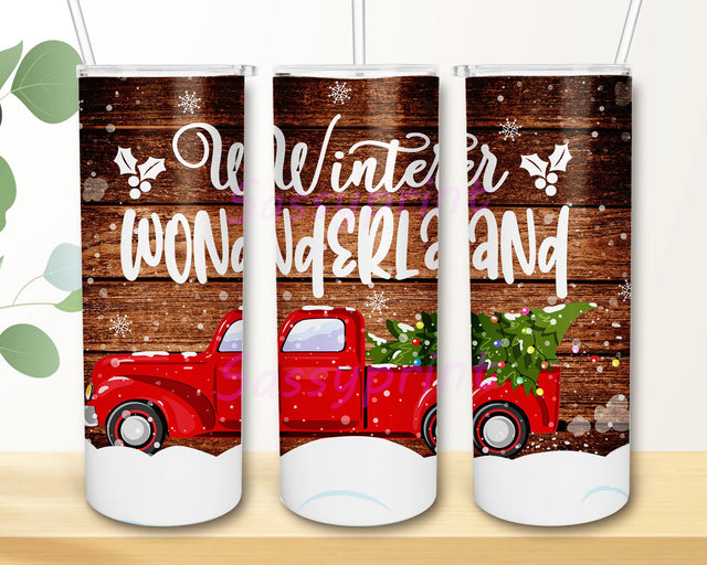20 Oz skinny tumbler christmas winter wrap tapered straight template digital download Sublimation sassyprint 