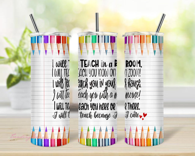 20 oz skinny tumbler design, 20 oz skinny tumbler template sublimation, Teach you in a room, Teach zoom, Teacher, Sublimation Download Sublimation TrendingDesign 