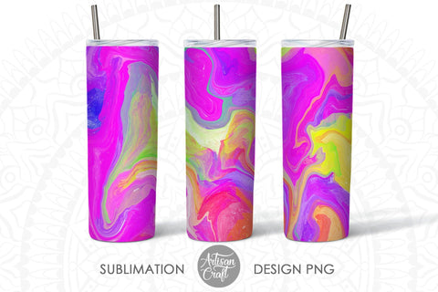 20 oz skinny tumbler design, multicolor marble SVG Artisan Craft SVG 