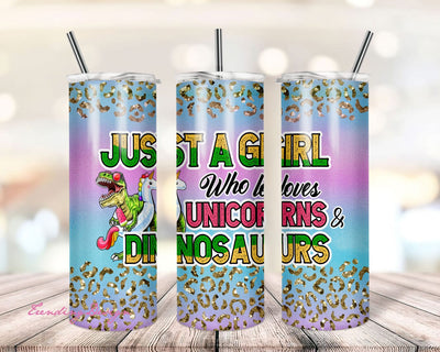 20 oz Skinny Tumbler Design Sublimation - Just A Girl 20oz Skinny Tumbler Template - Unicorn Sublimation Tumbler Designs Sublimation TrendingDesign 
