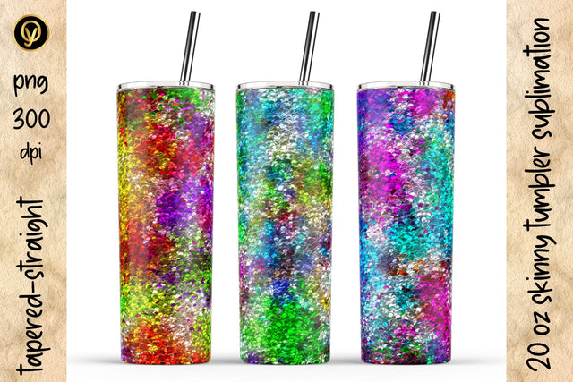 20 Oz Skinny Tumbler Glitter Sublimation Design Pack Sublimation oyonnidesign 