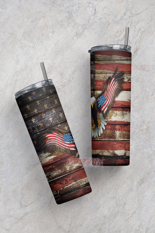 20 Oz skinny tumbler png eagle old flag wrap tapered straight template digital download sublimation graphics Sublimation CaldwellArt 