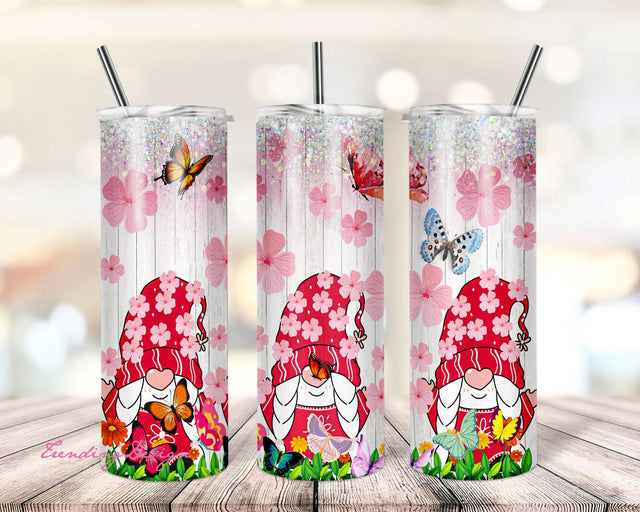 20 Oz skinny tumbler png spring gnome wrap tapered straight template digital download sublimation graphics instant download sublimation Sublimation TrendingDesign 