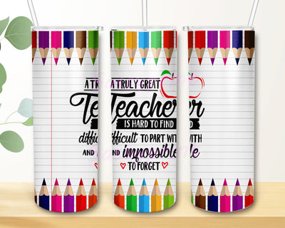 20 oz Skinny Tumbler Rainbow Pencils Teacher Tumbler Crayons Teacher Quote Sublimation Design PNG Sublimation sassyprint 