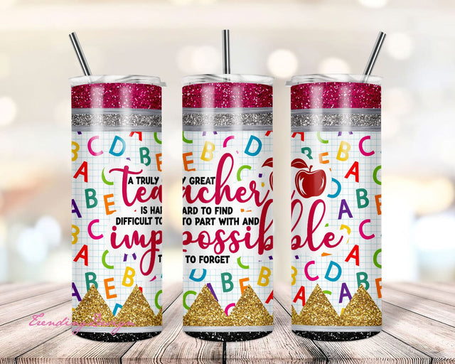 20 oz Skinny Tumbler Rainbow Pencils Teacher Tumbler Crayons Teacher Quote Sublimation Design PNG Sublimation TrendingDesign 