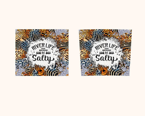 20 oz Skinny Tumbler, River Life, River Life Because Beaches Be Salty, tumbler PNG Sublimation CaldwellArt 
