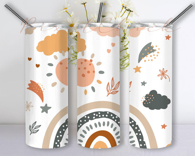 20 oz Skinny Tumbler Sublimation Design Boho Tumbler PNG, Rainbow Tumbler Wrap, Boho Tumbler Sublimation, Boho Tumbler Sublimation PixelChick 
