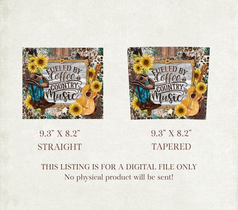 20 oz skinny tumbler sublimation design Guitar Country music digital PNG design Sublimation TrendingDesign 