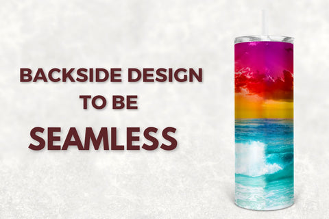 20 oz Skinny Tumbler Sublimation Design Template Beach Sunset Tumbler Design Sunrise Sunburn Sunset Repeat, Straight & Tapered PNG Download Sublimation TumblersByPhill 