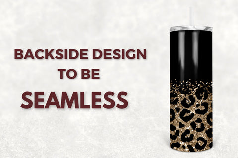 20 oz Skinny Tumbler Sublimation Design Template Glitter Gold Leopard Tumbler Straight and Tapered Design Digital Download Sublimation TumblersByPhill 
