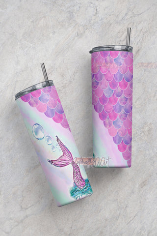 20 oz Skinny Tumbler Sublimation Design Template Glitter Mermaid Scales Tail Digital Download PNG Inst DIGITAL Only rts tumblers Tamara Sublimation CaldwellArt 