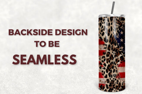 20 oz Skinny Tumbler Sublimation Design Template Leopard American Flag , USA Flag Tumbler Design digital download PNG Sublimation TumblersByPhill 