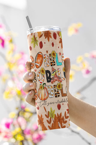 20 oz Skinny Tumbler Sublimation Design Thanksgiving Gobble Till You Wobble Gift Personalized Pumpkin Turkey Digital PNG Instant Download Sublimation CaldwellArt 