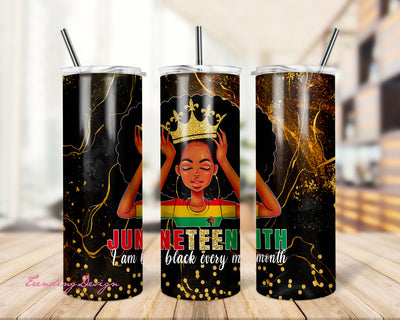 20 oz Skinny Tumbler Sublimation Designs Distressed African Flag Black Pride Tumbler Black History Month PNG Designs download Sublimation TrendingDesign 