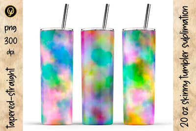 20 Oz Skinny Tumbler Watercolor Sublimation Design Pack Sublimation oyonnidesign 