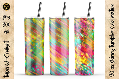 20 Oz Skinny Tumbler Watercolor Sublimation Pack Sublimation oyonnidesign 