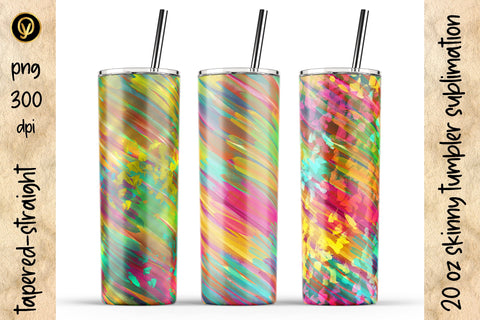 20 Oz Skinny Tumbler Watercolor Sublimation Pack Sublimation oyonnidesign 