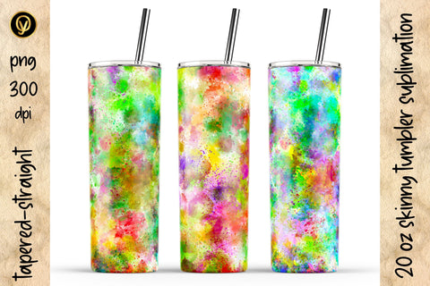 20 Oz Skinny Tumbler Waterecolor Sublimation Design Pack Sublimation oyonnidesign 