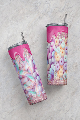 20 oz Skinny tumbler wrap | Marshmallow Tumbler Design| Candy Tumbler | Sublimation Digital Download Sublimation CaldwellArt 