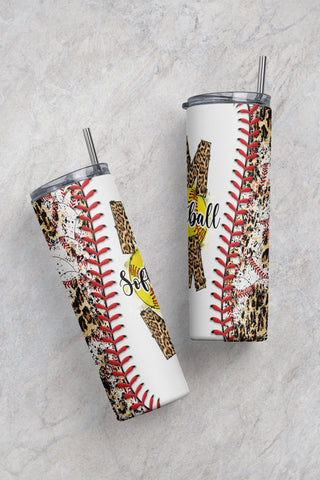 20 oz Skinny tumbler wrap,Softball Tumbler Design, Baseball Tumbler, Sublimation Digital Download, PNG 20oz wrap Sublimation CaldwellArt 